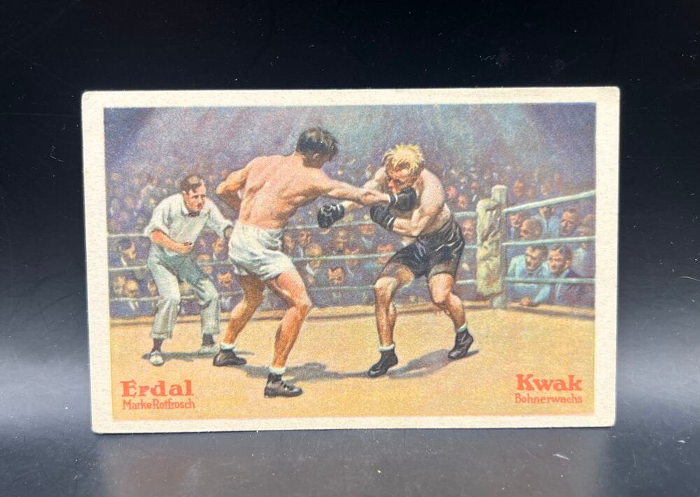 1928 Erdal Kwak Paulino Uzcudun Hans Breitenstrater Boxing Card Blond Hans